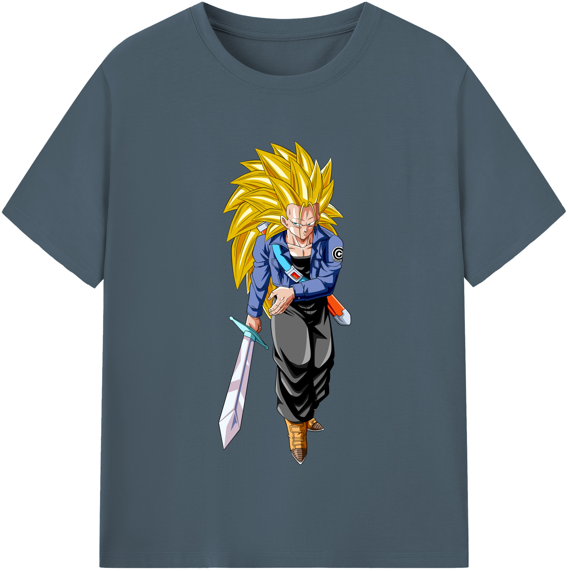 （画像用） ドラゴンボール トランクス（Torankusu）DRAGON BALL Trunks 綿100％半袖Tシャツ（フロントプリント）